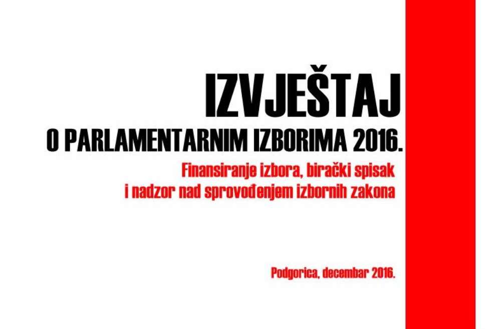 Izvještaj o parlamentarnim izborima 2016