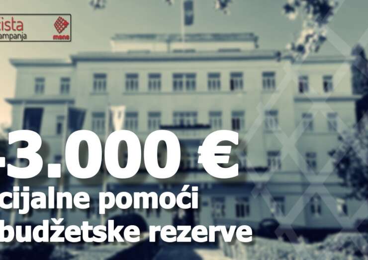 Za socijalnu pomoć iz budžetske rezerve Glavnog grada isplaćeno preko 43.000 eura  
