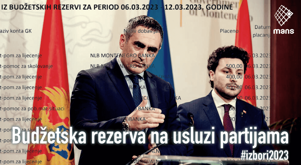 Uoči izbora za socijalnu pomoć iz budžetske rezerve isplaćeno 134 hiljade eura